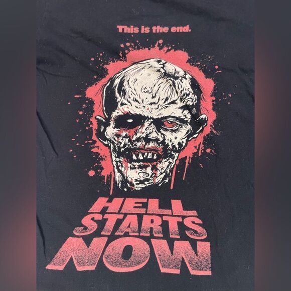 Angelspit Hell Starts Now Graphic T-shirt Women Small Black Short Sleeve Music - Picture 2 of 5